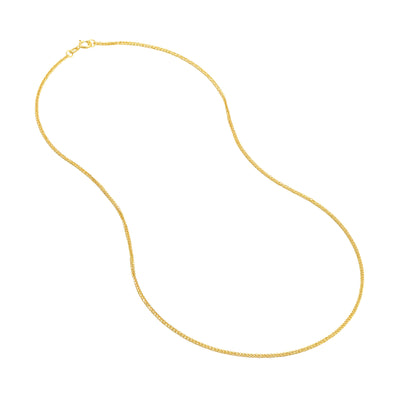 1.50mm Square Wheat Chain with Spring Ring