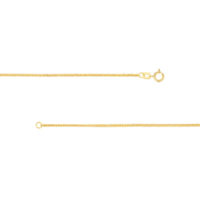 1.50mm Square Wheat Chain with Spring Ring