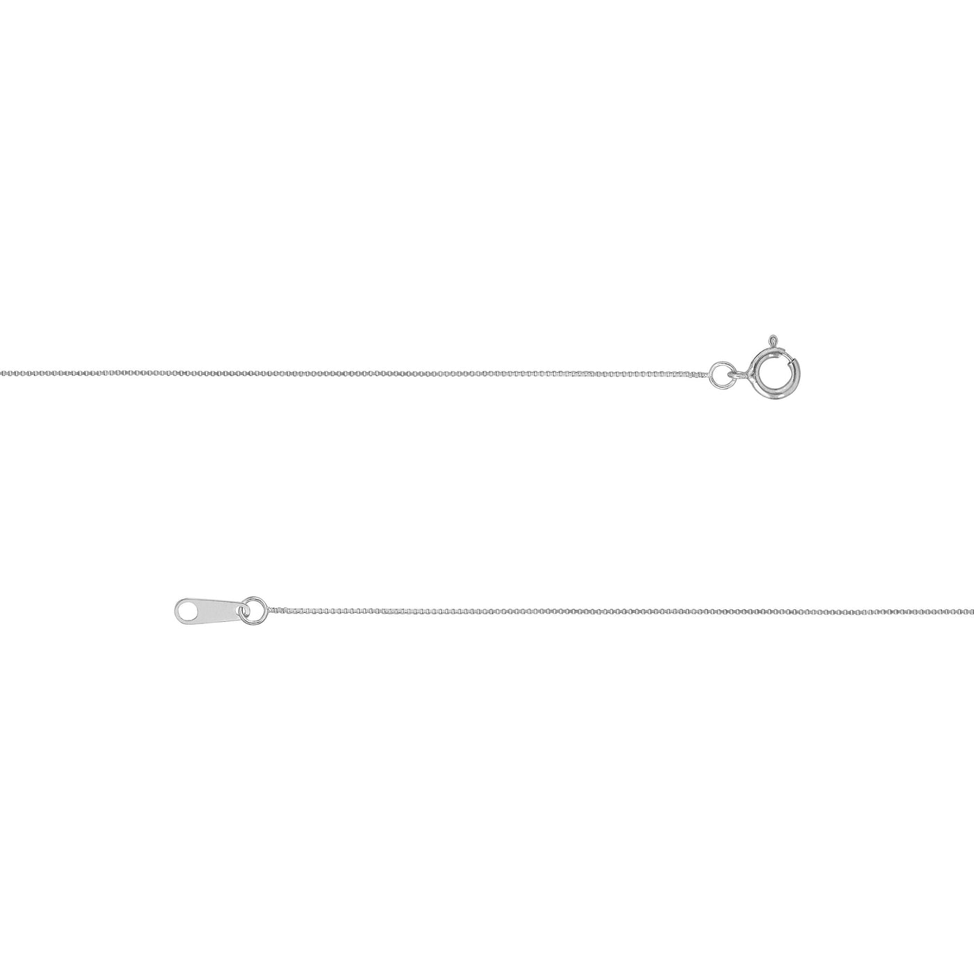 0.55mm Box Chain with Spring Ring and Q-Tag
