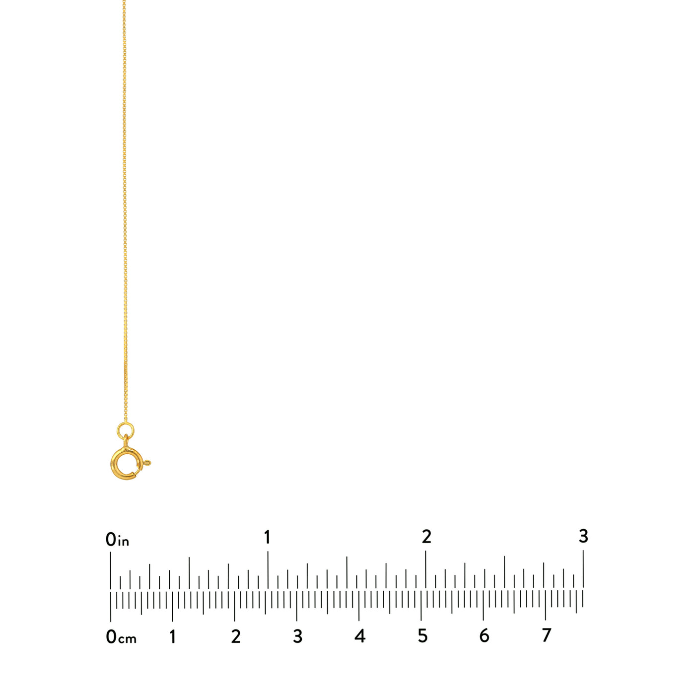 0.55mm Box Chain with Spring Ring and Q-Tag