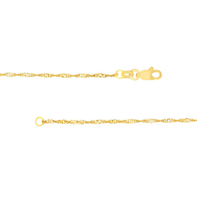 1.4mm Singapore Chain with Lobster Lock