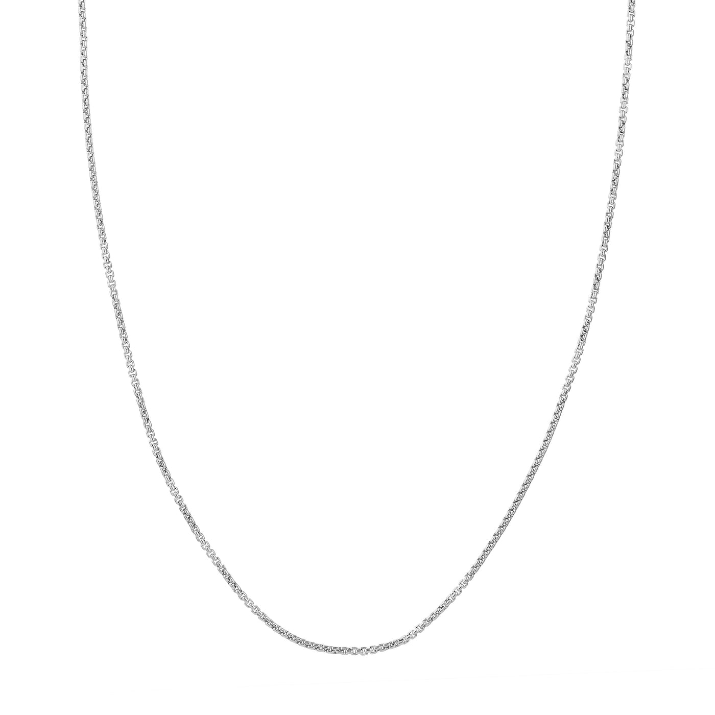 1.8mm Hollow Round Box Chain with Lobster Lock