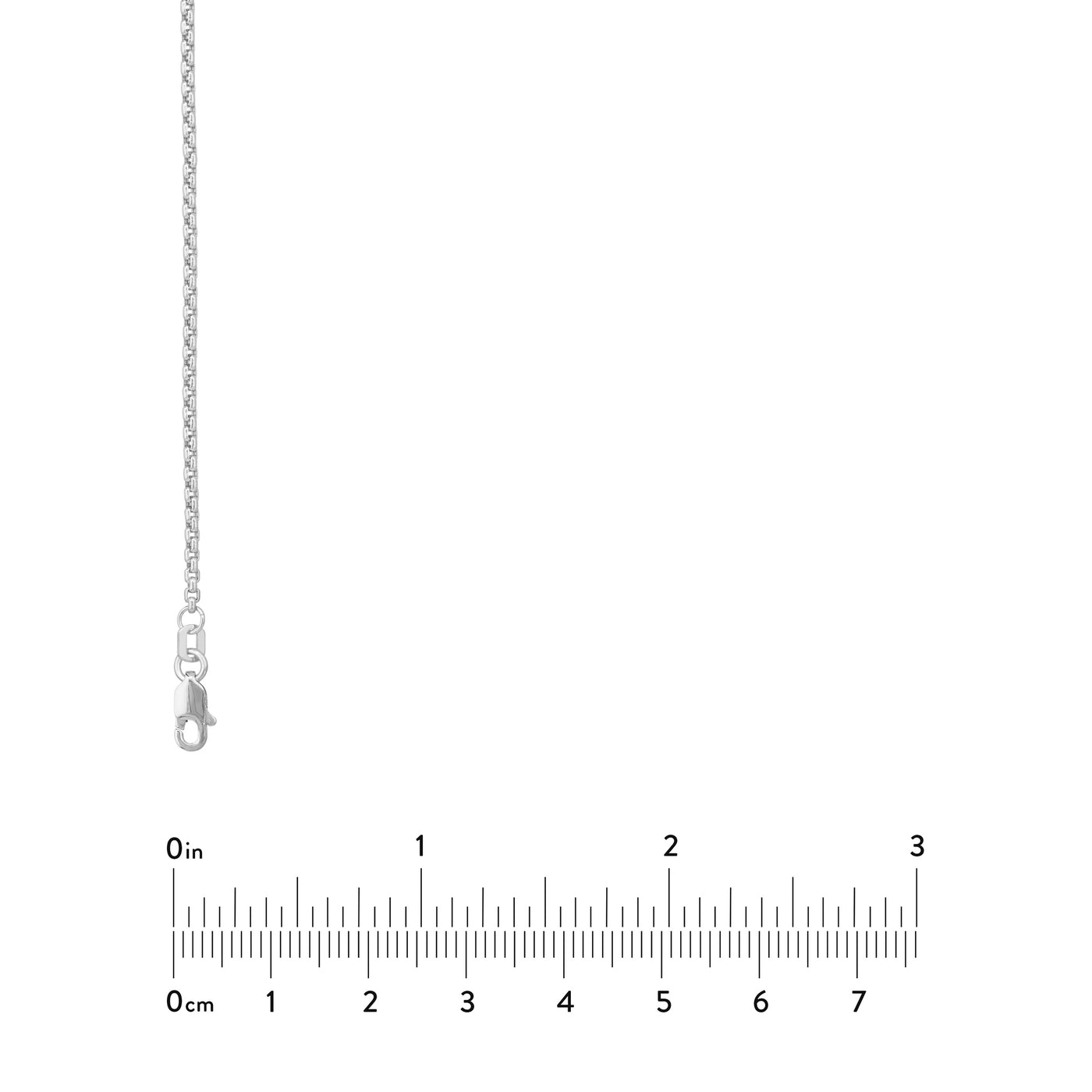 1.8mm Hollow Round Box Chain with Lobster Lock