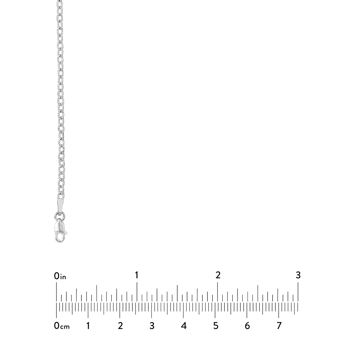 Sterling Silver 2.15mm Designer Rolo Chain with Lobster Lock