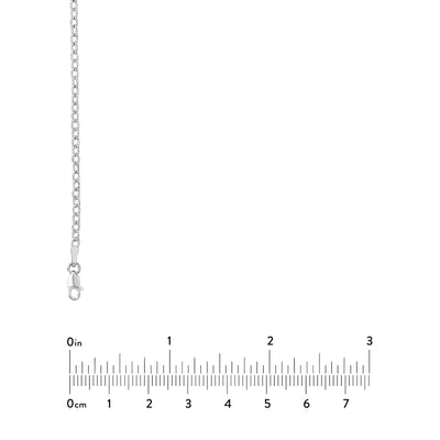 Sterling Silver 2.15mm Designer Rolo Chain with Lobster Lock