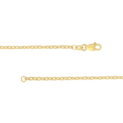 1.85mm Designer Rolo Chain with Lobster Lock