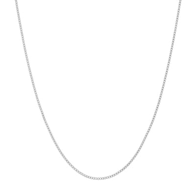 Sterling Silver 0.6mm Box Chain with Spring Ring