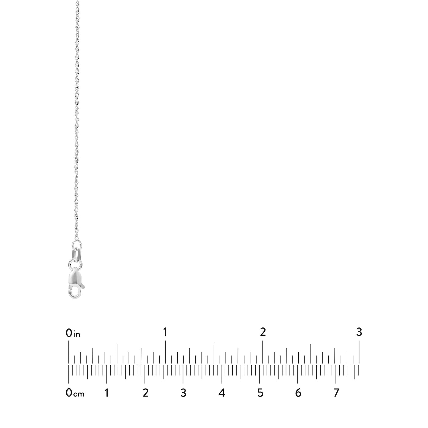 1.15mm Sparkle Singapore Chain with Lobster Lock