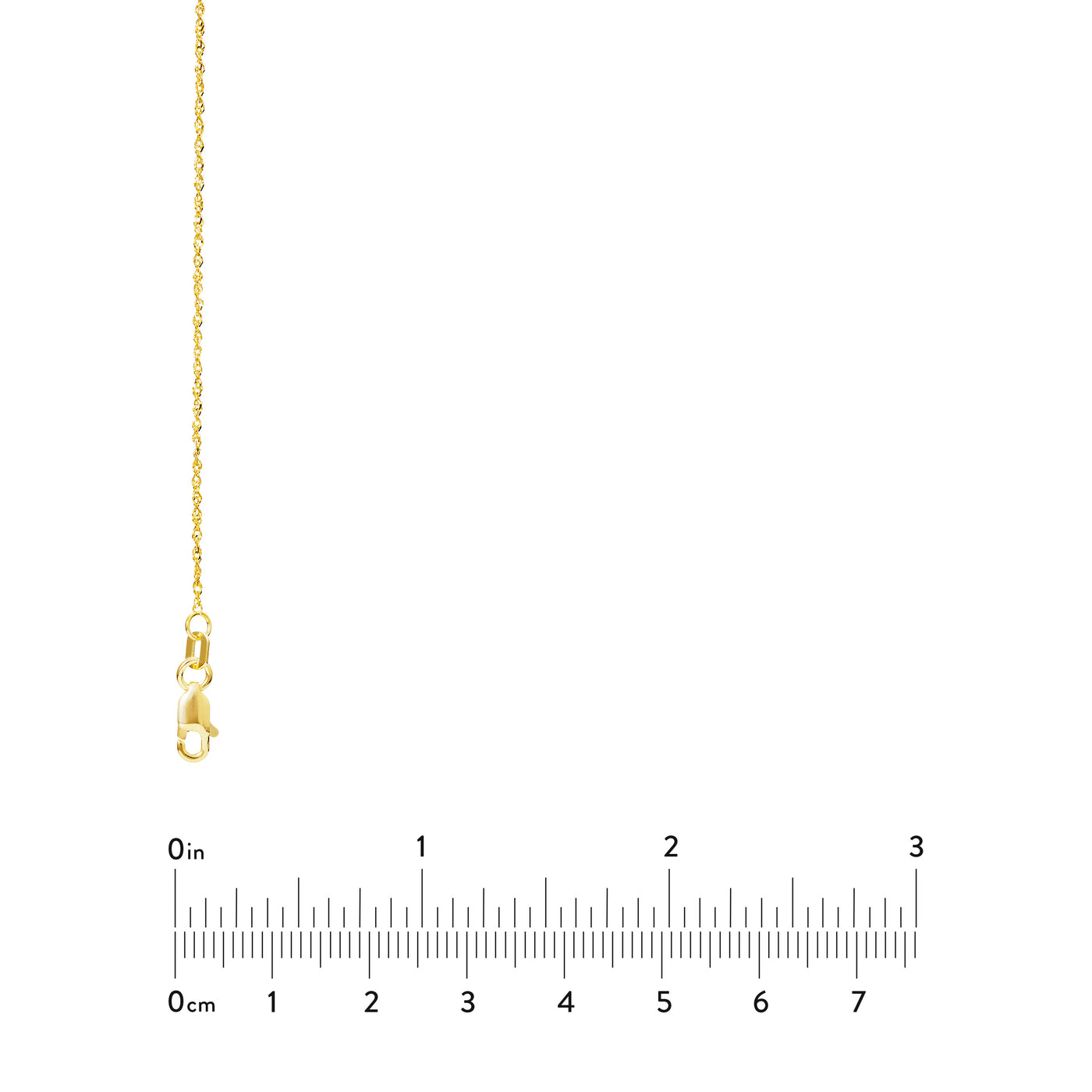 1.15mm Sparkle Singapore Chain with Lobster Lock