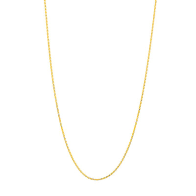 0.85mm Two-Tone Pavé Wheat Chain with Lobster Lock