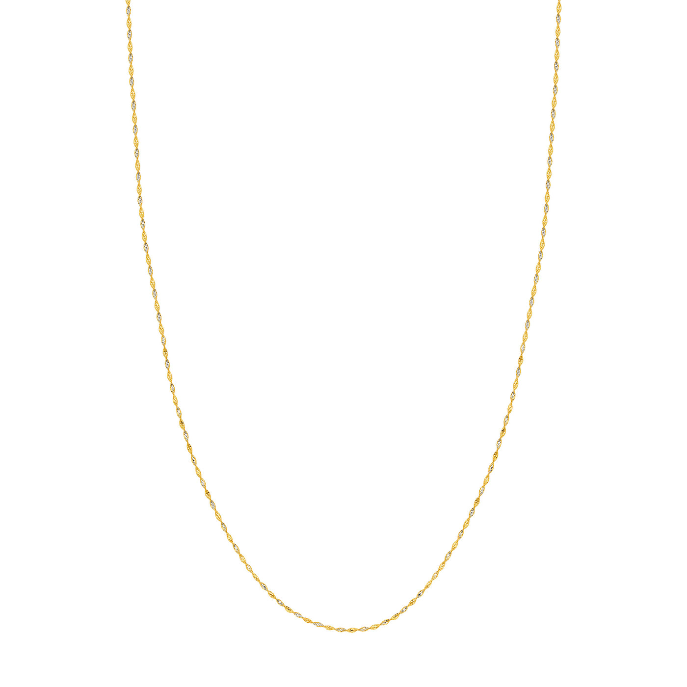 1.35mm Yellow/White Dorica Chain with Lobster Lock