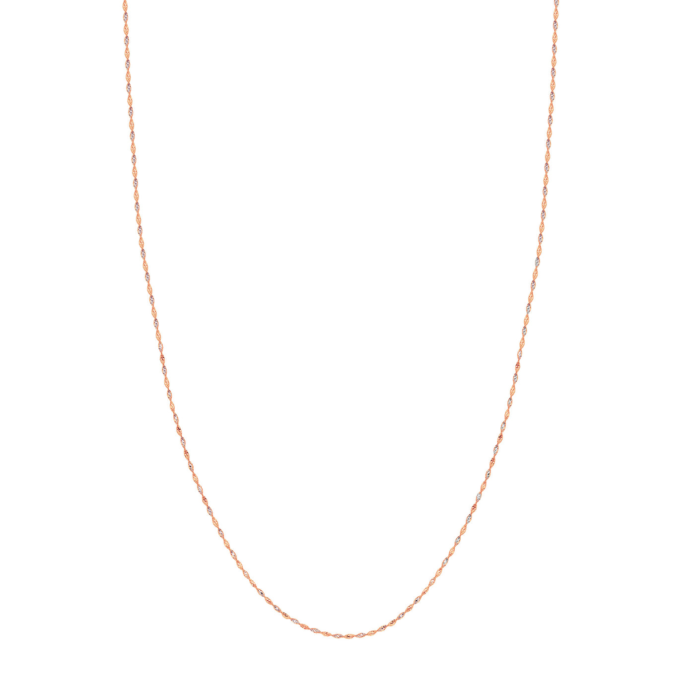 1.35mm Rose/White Dorica Chain with Lobster Lock