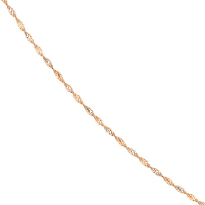 1.35mm Rose/White Dorica Chain with Lobster Lock