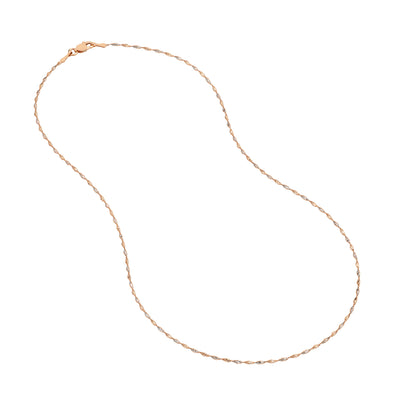 1.35mm Rose/White Dorica Chain with Lobster Lock