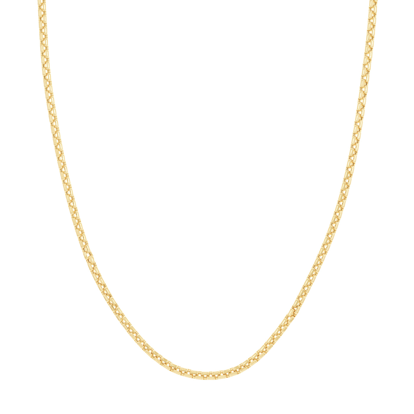 3.4mm D/C Round Box Chain with Lobster Lock End Caps