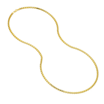 3.4mm D/C Round Box Chain with Lobster Lock End Caps