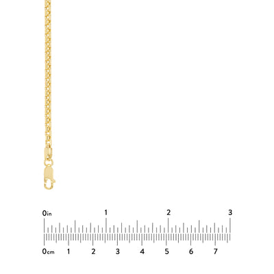 3.4mm D/C Round Box Chain with Lobster Lock End Caps