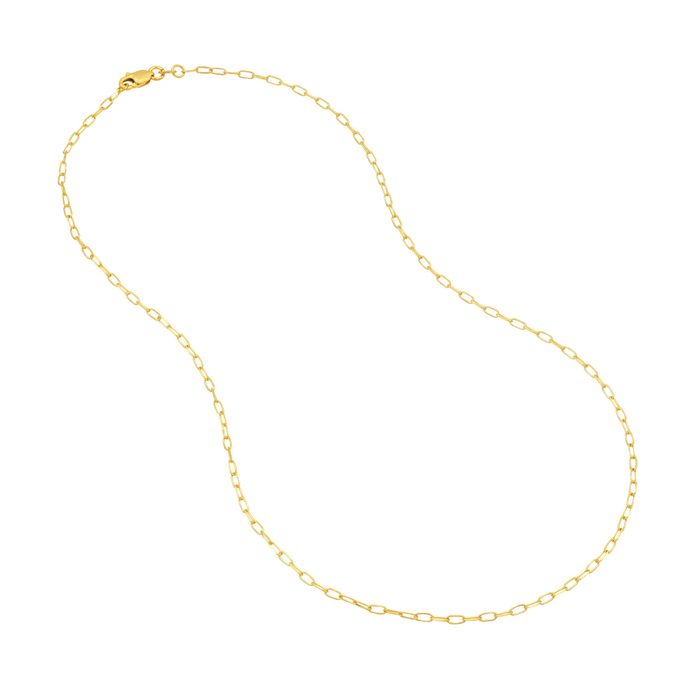 1.70mm Paper Clip Chain with Lobster Lock