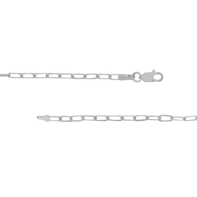 2.2mm Paper Clip Chain 060 with Lobster Lock