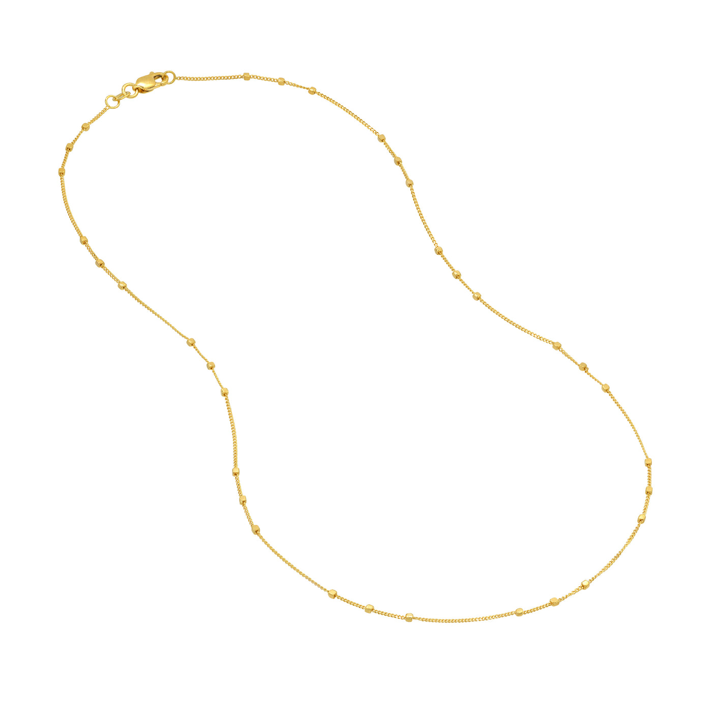 Triple Bead Saturn Chain with Lobster Lock