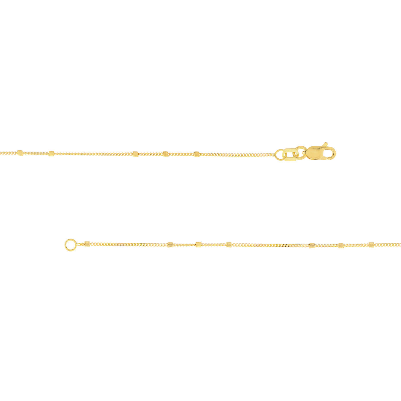 Triple Bead Saturn Chain with Lobster Lock