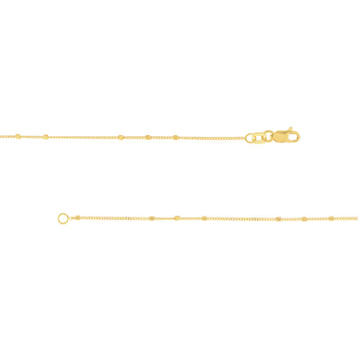Triple Bead Saturn Chain with Lobster Lock