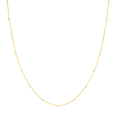Two-Tone Cube Saturn Chain with Lobster Lock