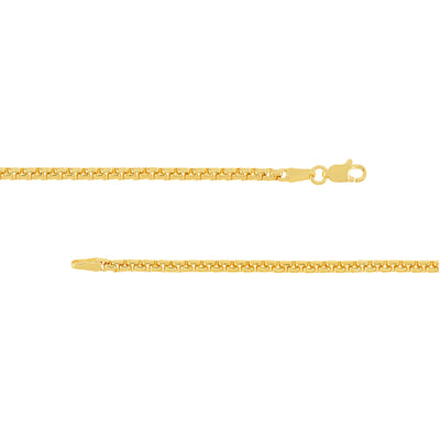 2.7mm Solid Round Box Chain with Lobster Lock