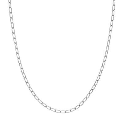 3.45mm Paper Clip Chain with Lobster Lock