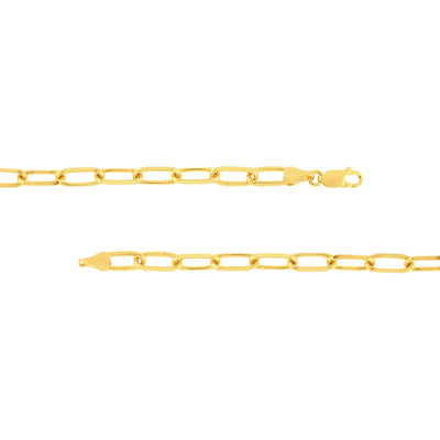 5.25mm Paper Clip Chain with Lobster Lock