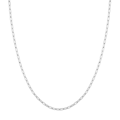 2.5mm Paper Clip Chain with Pear Shape Lock