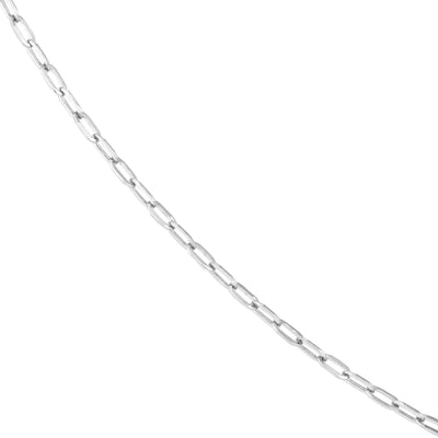 2.5mm Paper Clip Chain with Pear Shape Lock
