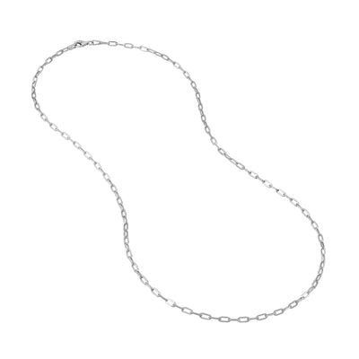 2.5mm Paper Clip Chain with Pear Shape Lock