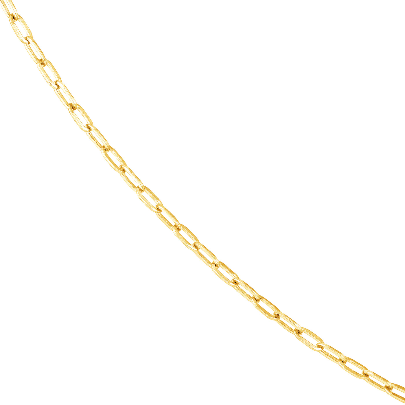 2.5mm Paper Clip Chain with Pear Shape Lock