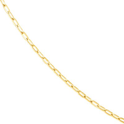 2.5mm Paper Clip Chain with Pear Shape Lock