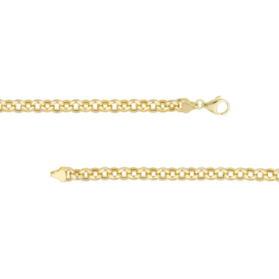 8mm Hollow Rolo Chain with Pear Lobster Lock