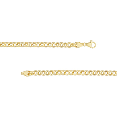 6.5mm Hollow Rolo Chain with Pear Lobster Lock