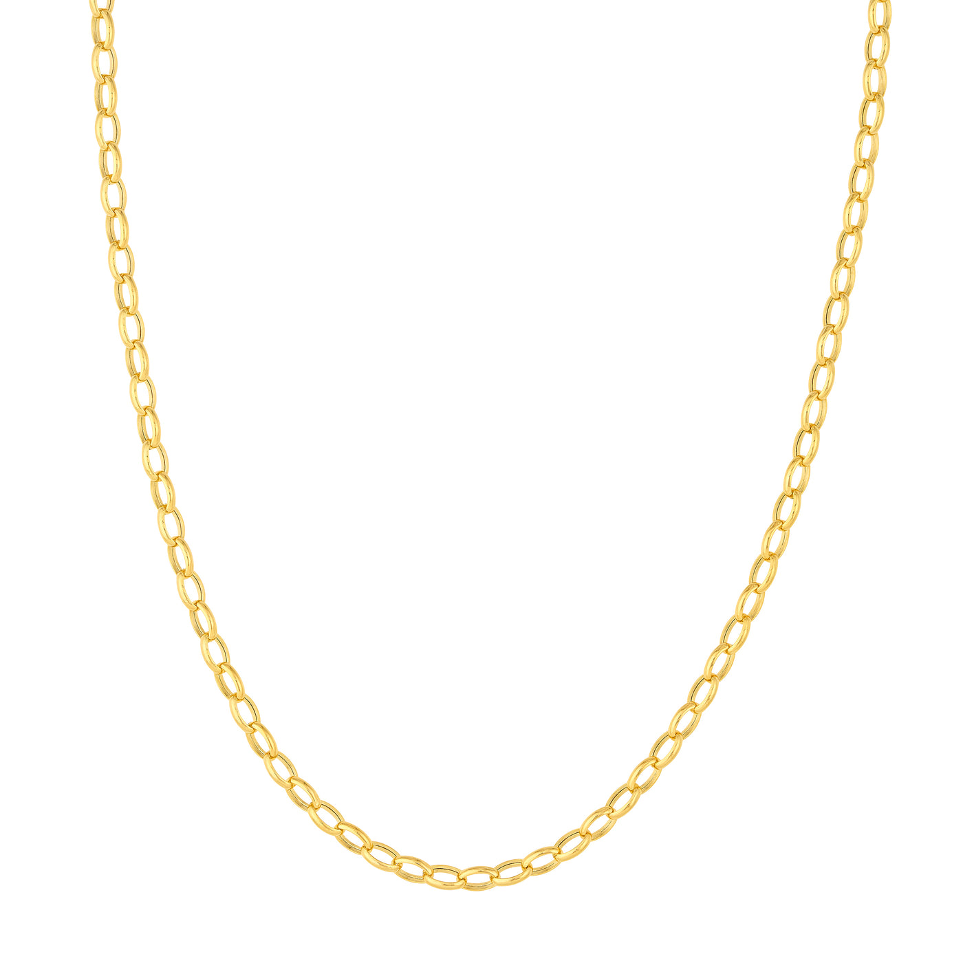 4.5mm Hollow Oval Forzentina Chain with Pear Lock