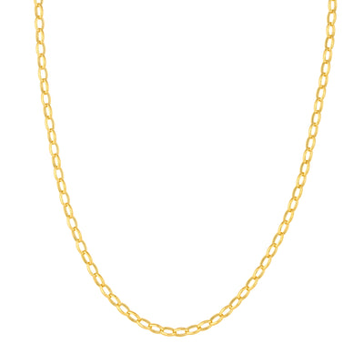 4.5mm Hollow Oval Forzentina Chain with Pear Lock
