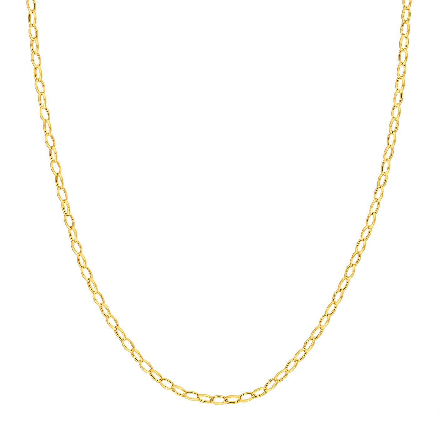 3.50mm Hollow Oval Rolo Chain