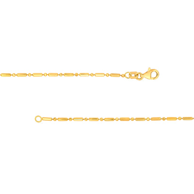 1.50mm Bead and Long Bar Chain