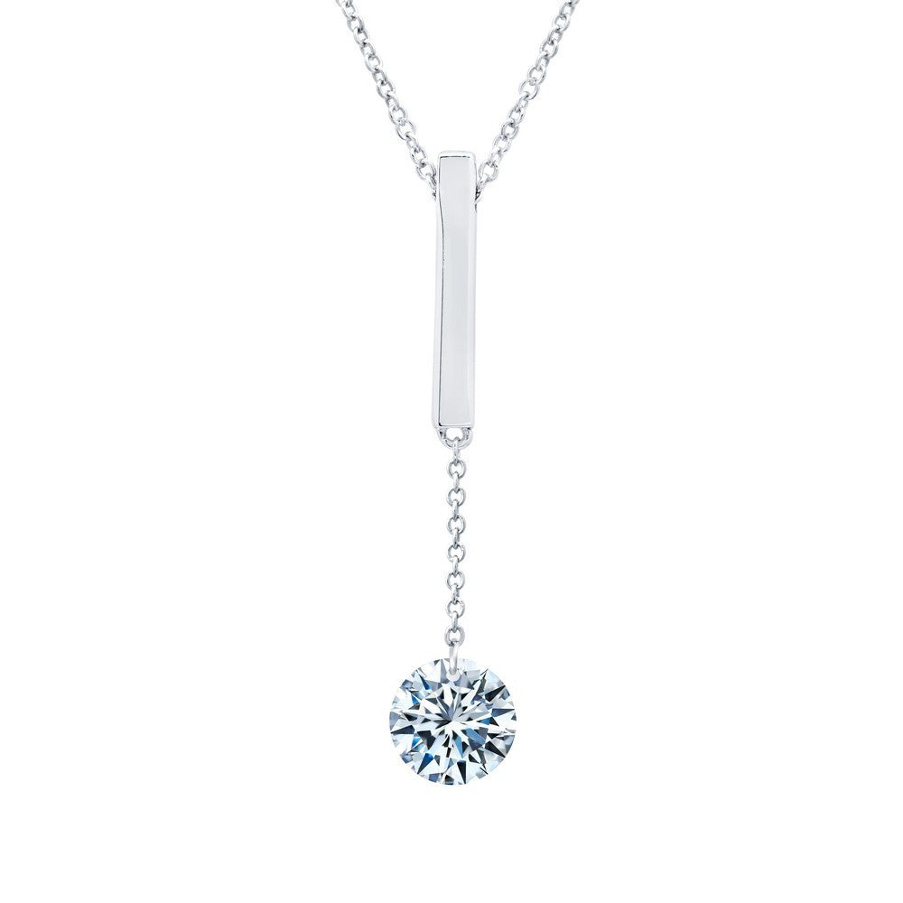 Frameless Solitaire Necklace