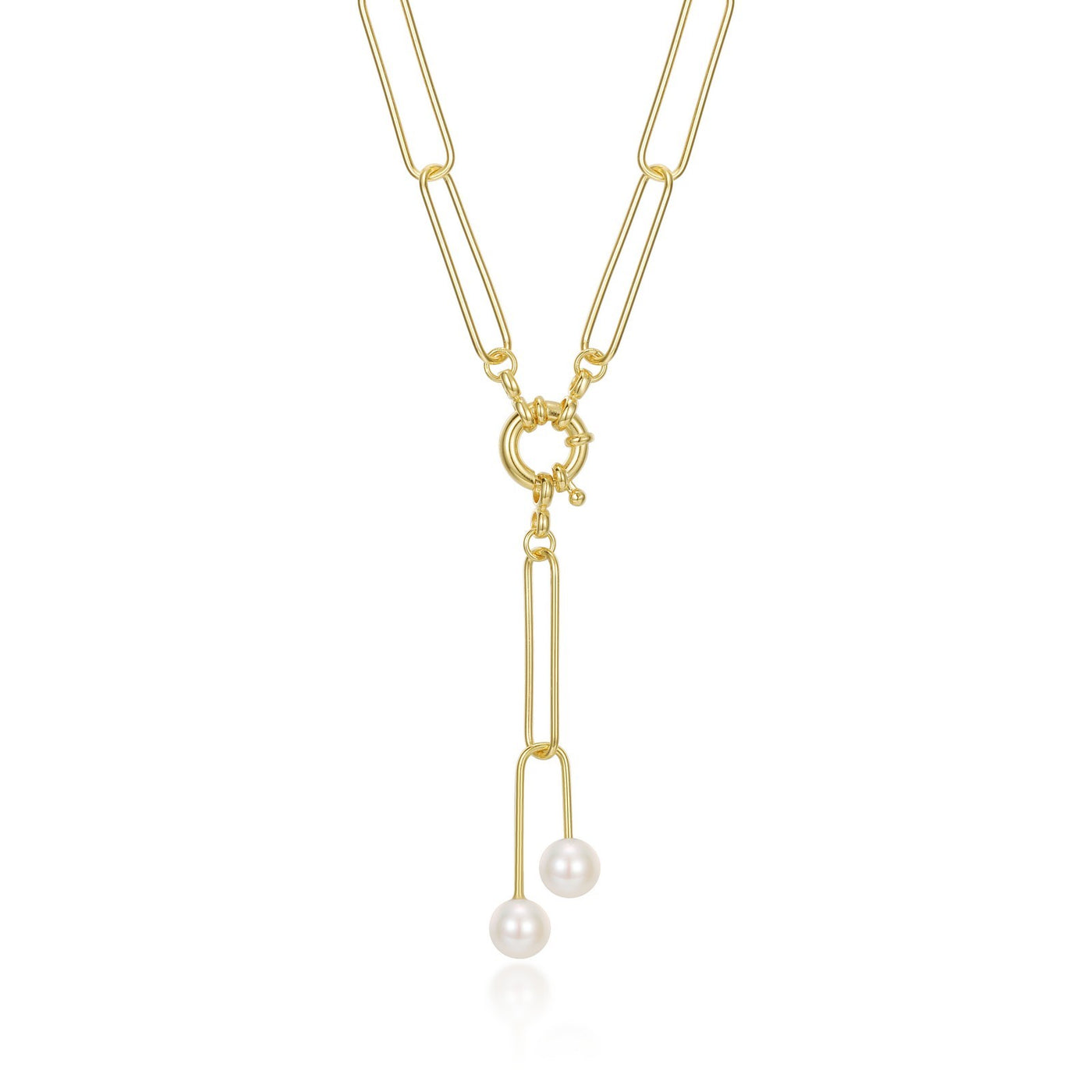 Paperclip Cultured FW Pearl Necklace