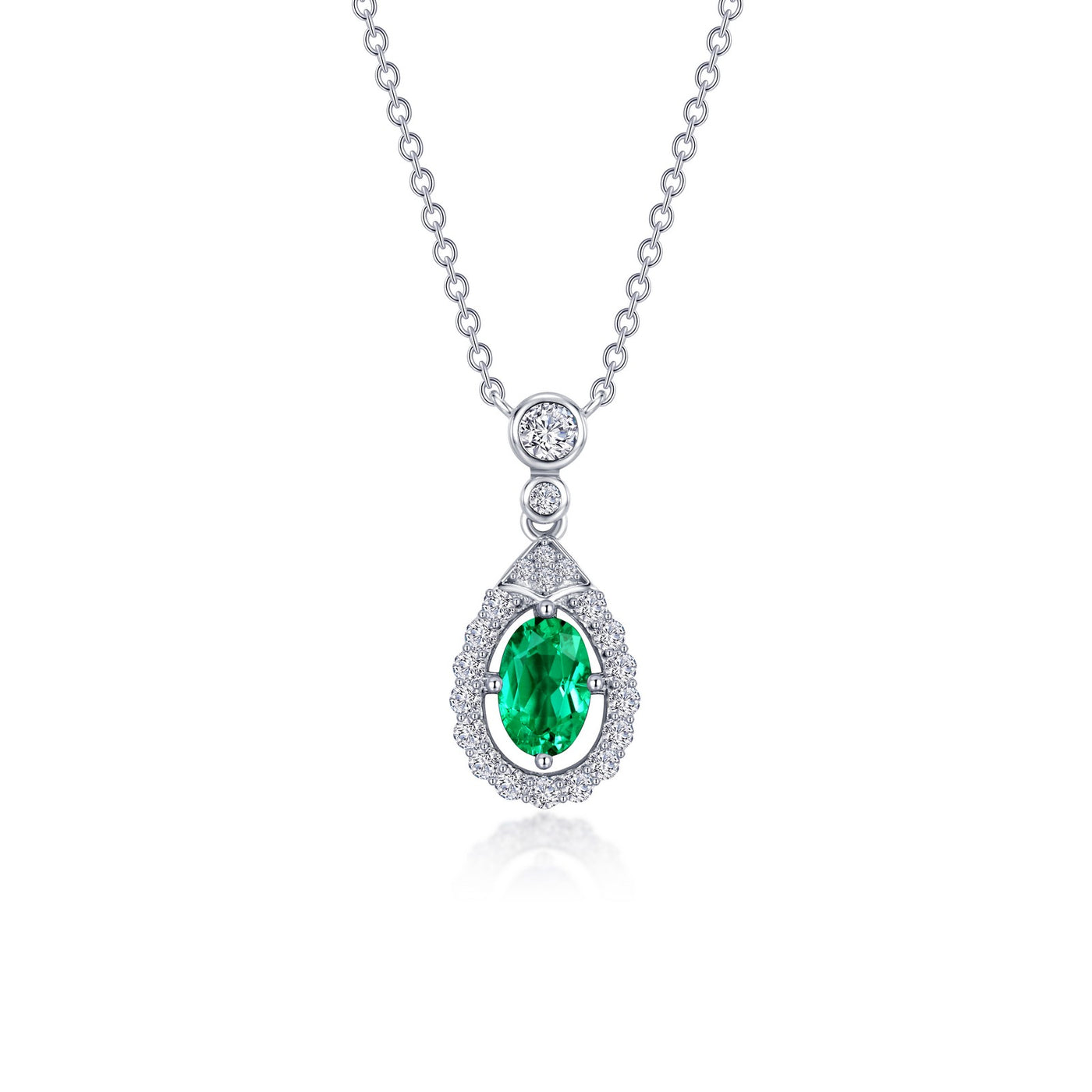 Oval Halo Necklace