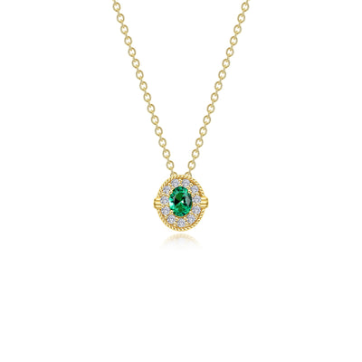 0.51 CTW Halo Necklace