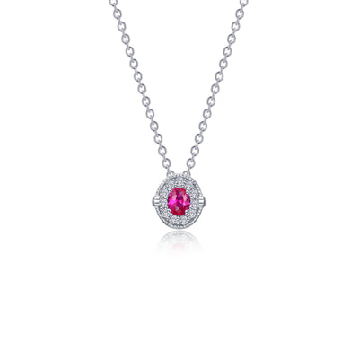 0.51 CTW Halo Necklace