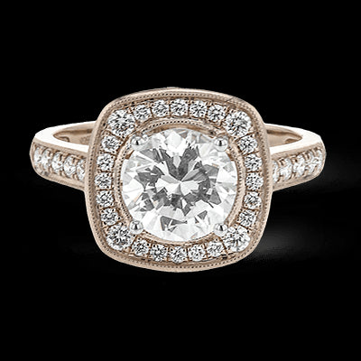 Engagement Ring in 18k Gold with Diamonds