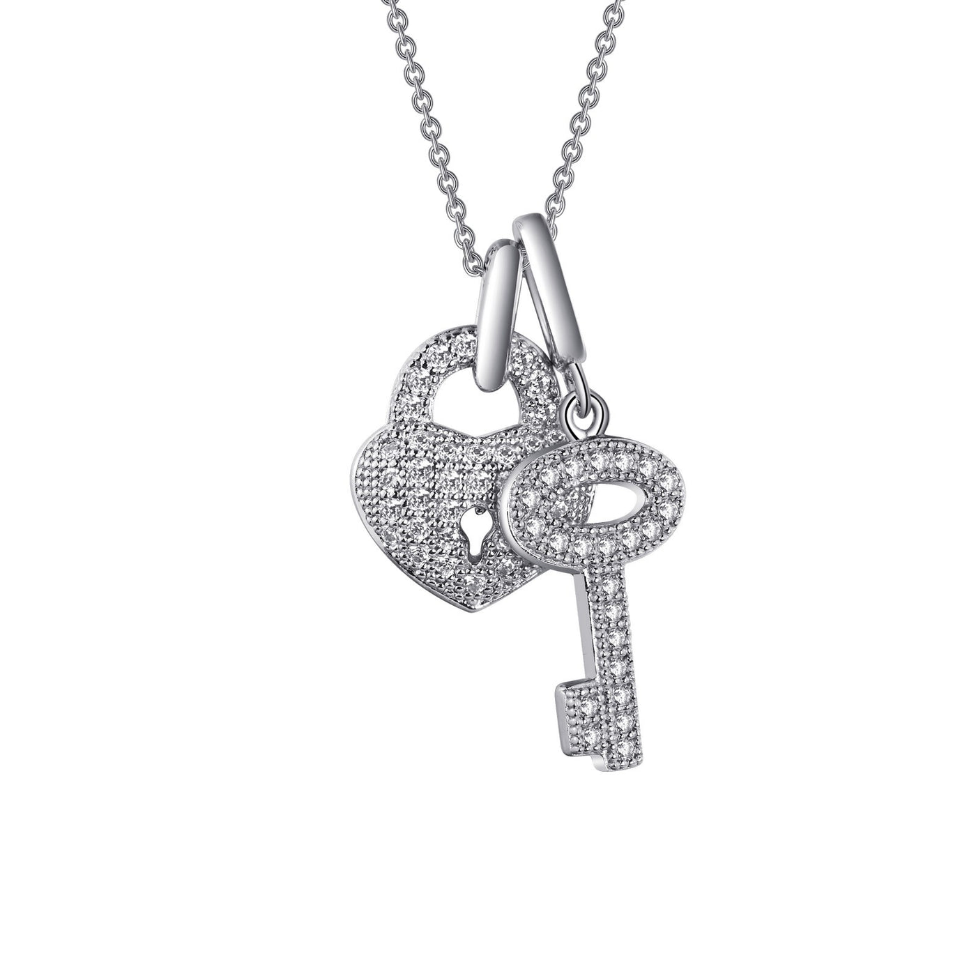 Heart & Key Pendant Necklace