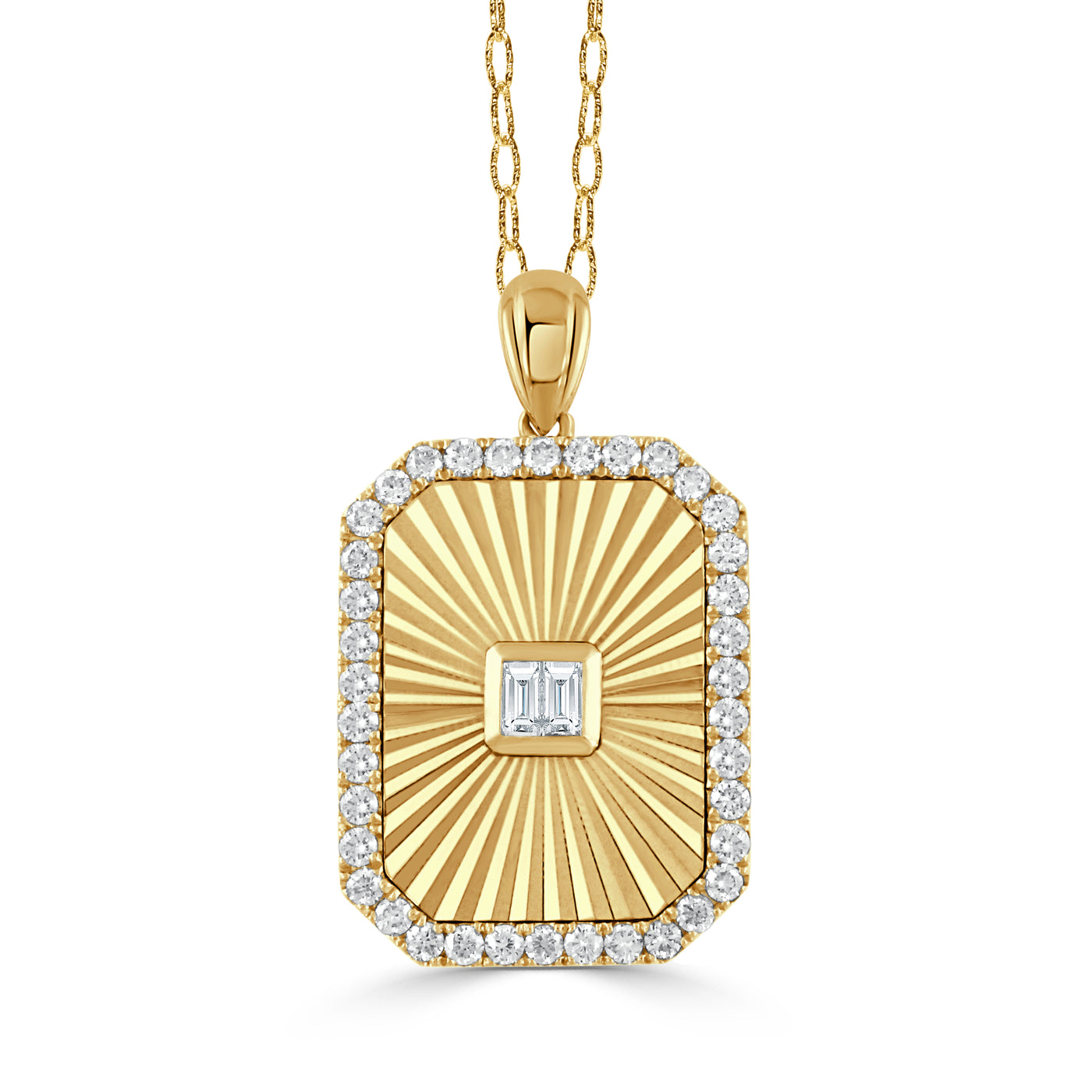 P10792-18K YELLOW GOLD DIAMOND PENDANT
