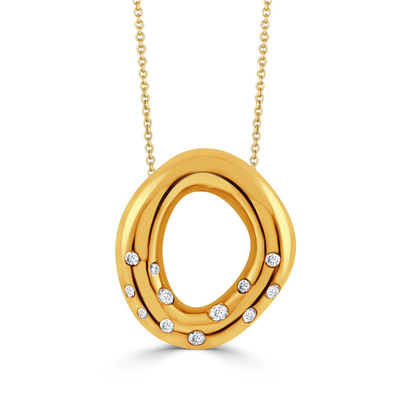 P12099-18K YELLOW GOLD DIAMOND PENDANT